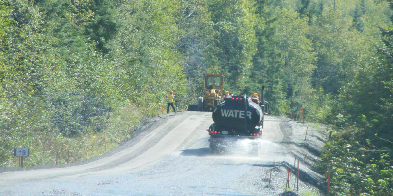 Dust suppression on unpaved roads