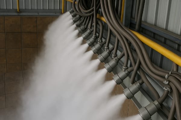 dry fog suppression system