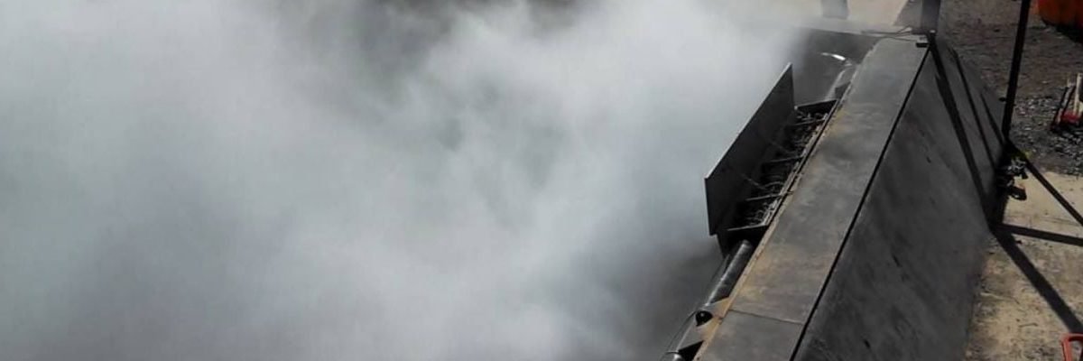 dry fog suppression system